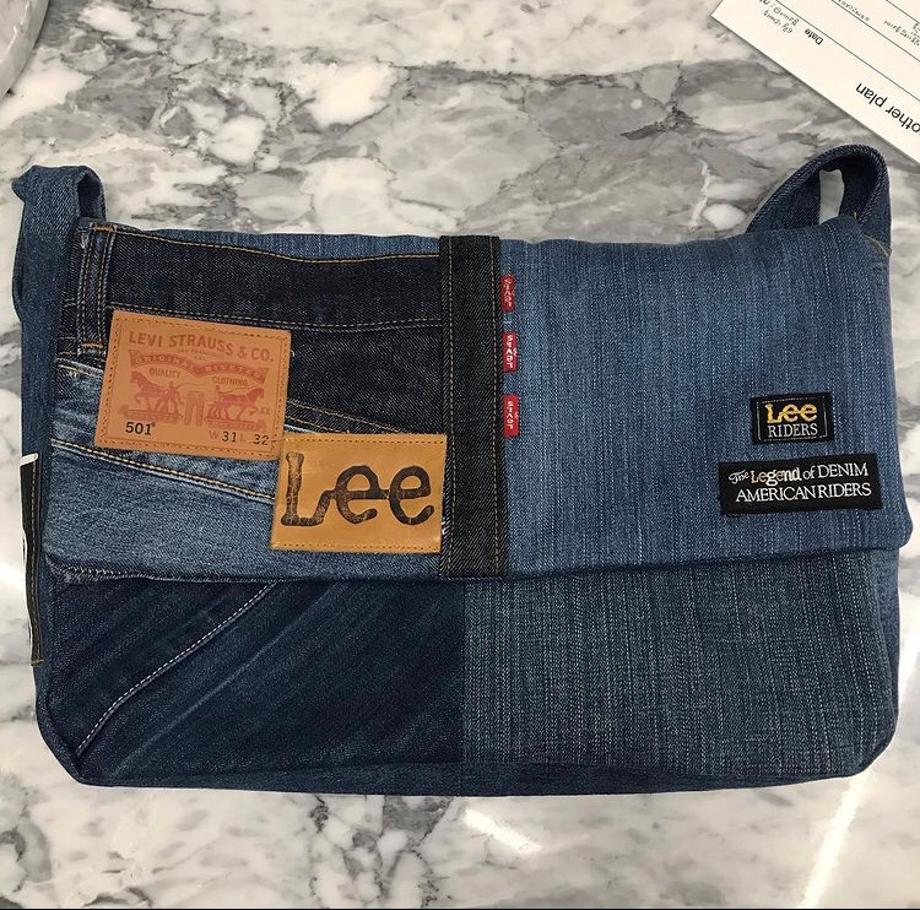 remake denim bag